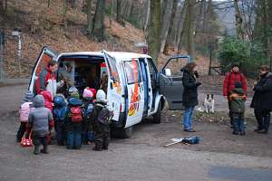 Rissener Ufer, car, dog, child, forest, Rissener Ufer